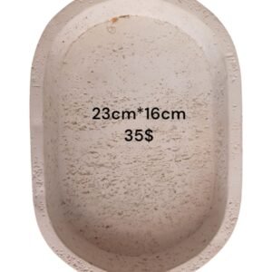 Oval Decorative Stone Tray with Raised Edges Mold