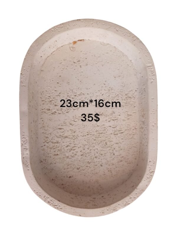 Oval Decorative Stone Tray with Raised Edges Mold