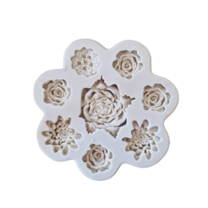 8 little flowers silicone mold